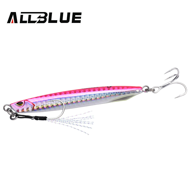 Allblue Drager Super Slanke Ssz Metalen Casting Jig 20G 30G Shore Slepen Cast Jigging Lepel Zink Vissen Lokken kunstmatige Aas Pakken: 30g / Color C
