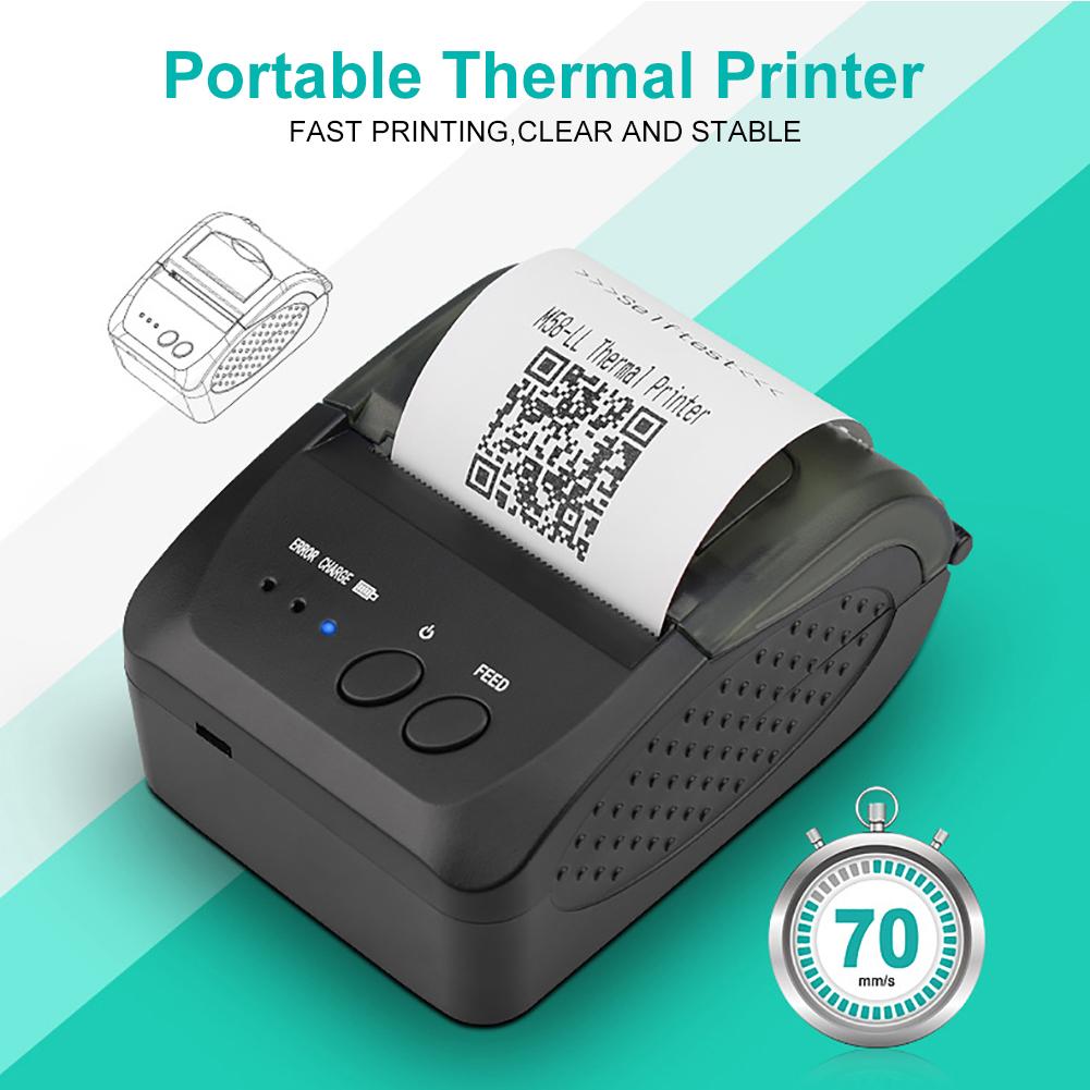 Wireless Bluetooth Receipt Thermal Printer Portable POS Printer For Restaurant Sales Retail 58MM