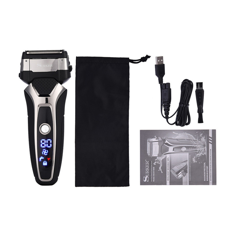 Ceramic Electric Hair Clipper Strong Power Hair Trimmer Barber Low Noise Men Shaver Waterproof Hair Cutting Razor: RC314