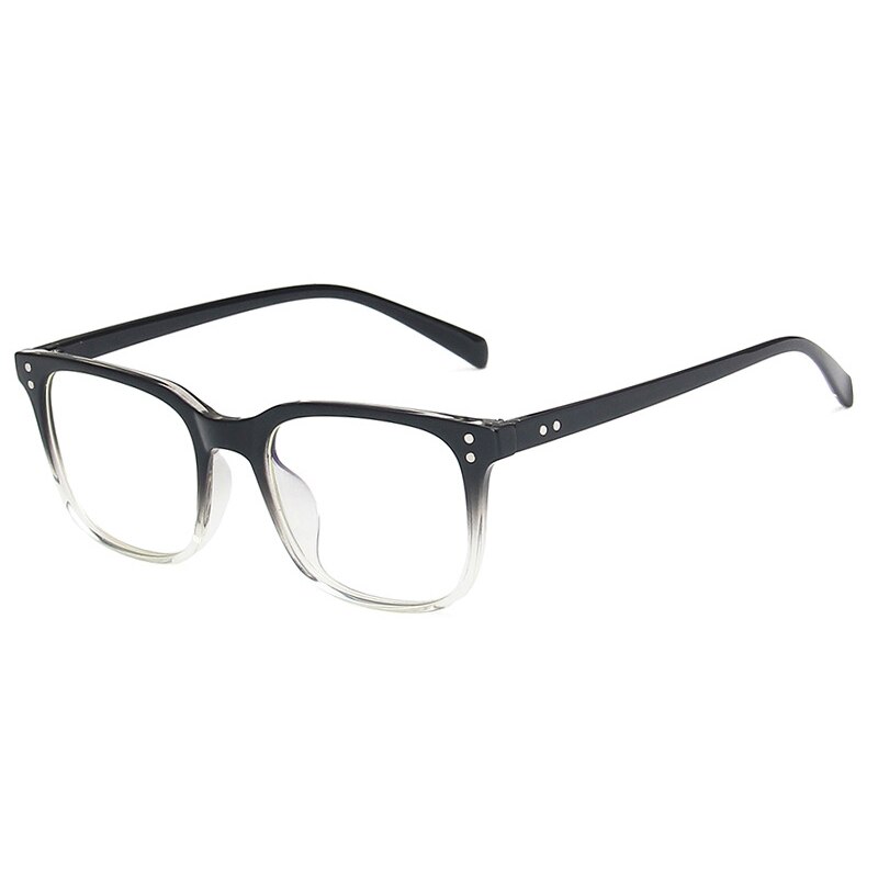 Anti Blue light TR90 Optical Frames Women Men Eyewear Retro Computer Glasses Eyeglasses Ultralight: black transparent