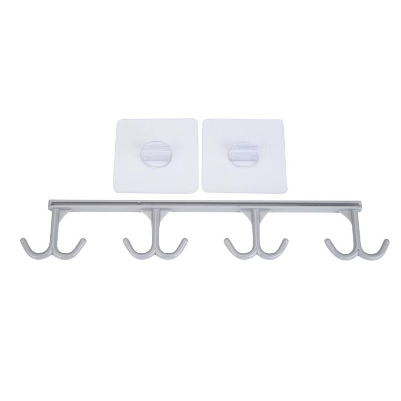 Multifunctionele plank, vaatwasmachinebestendige keukenhaak, opbergrek, multifunctionele garderobekast, rij haak, deurafwerkingsframe: Zilver