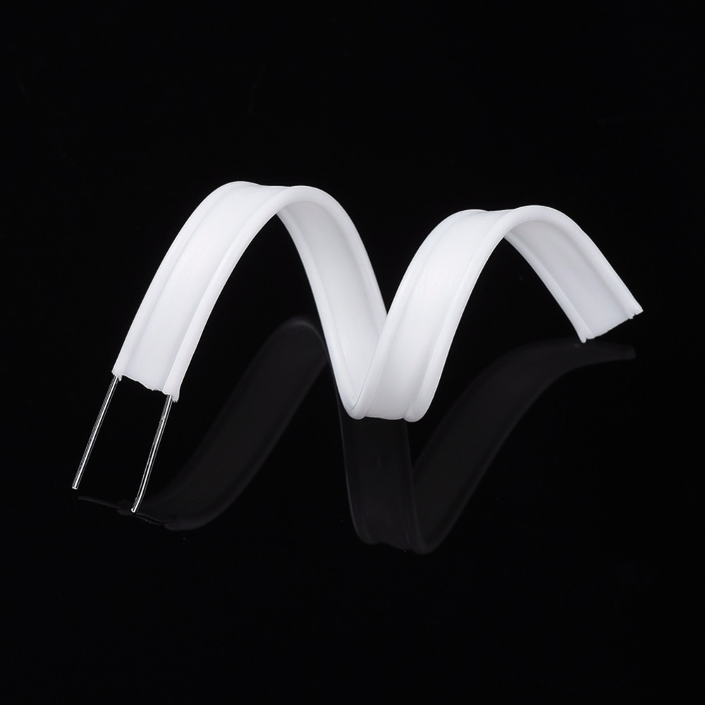 100pcs White PE Plastic Nose Bridge Strip Wire for DIY Mask Making Material,with Galvanized Iron Wire Double Core Inside 100x5mm