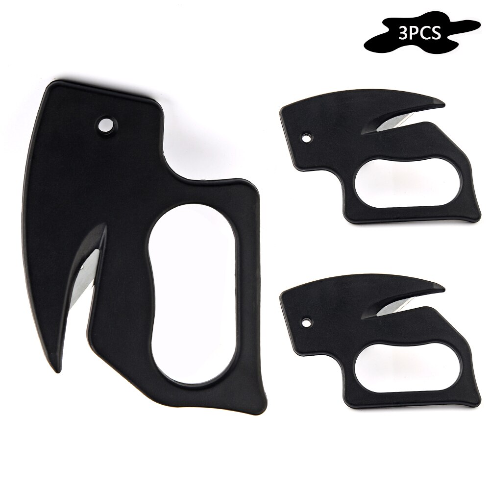Alma 3pcs Letter Openers Plastic Practical Stainless Steel Package Envelope Letter Cutter Slitter Opener for School Home Office