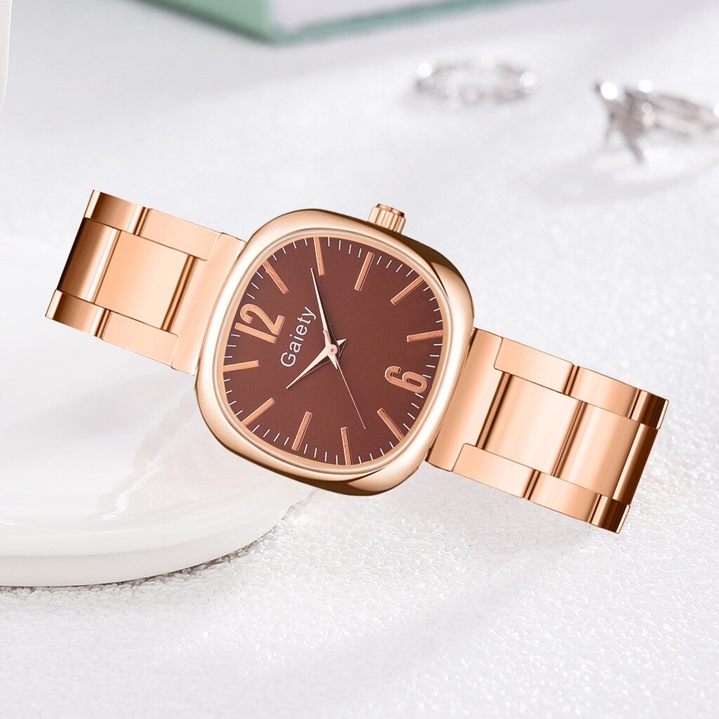 Relojes Para Mujer Reloj Mujer Marcas Famosas De Lujo Relojes De Cuarzo Para Mujer Mujer Reloj cuadrado pequeño De acero para mujer, pulsera De cuarzo versátil, conjunto De combinación