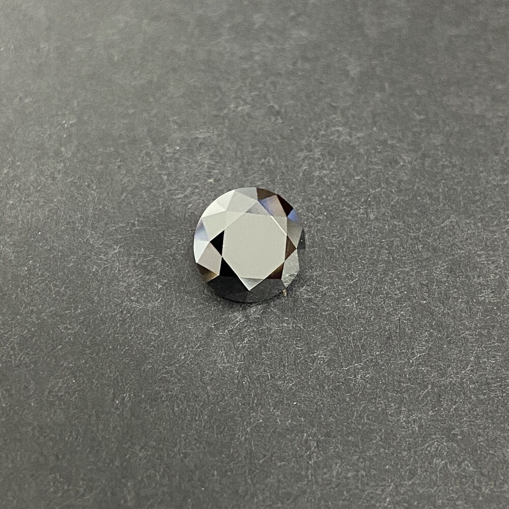 Moissanite Stone 7mm 1.10Carat D Color Synthetic Pure Black Round Shape GRA Certificate Loose Diamond