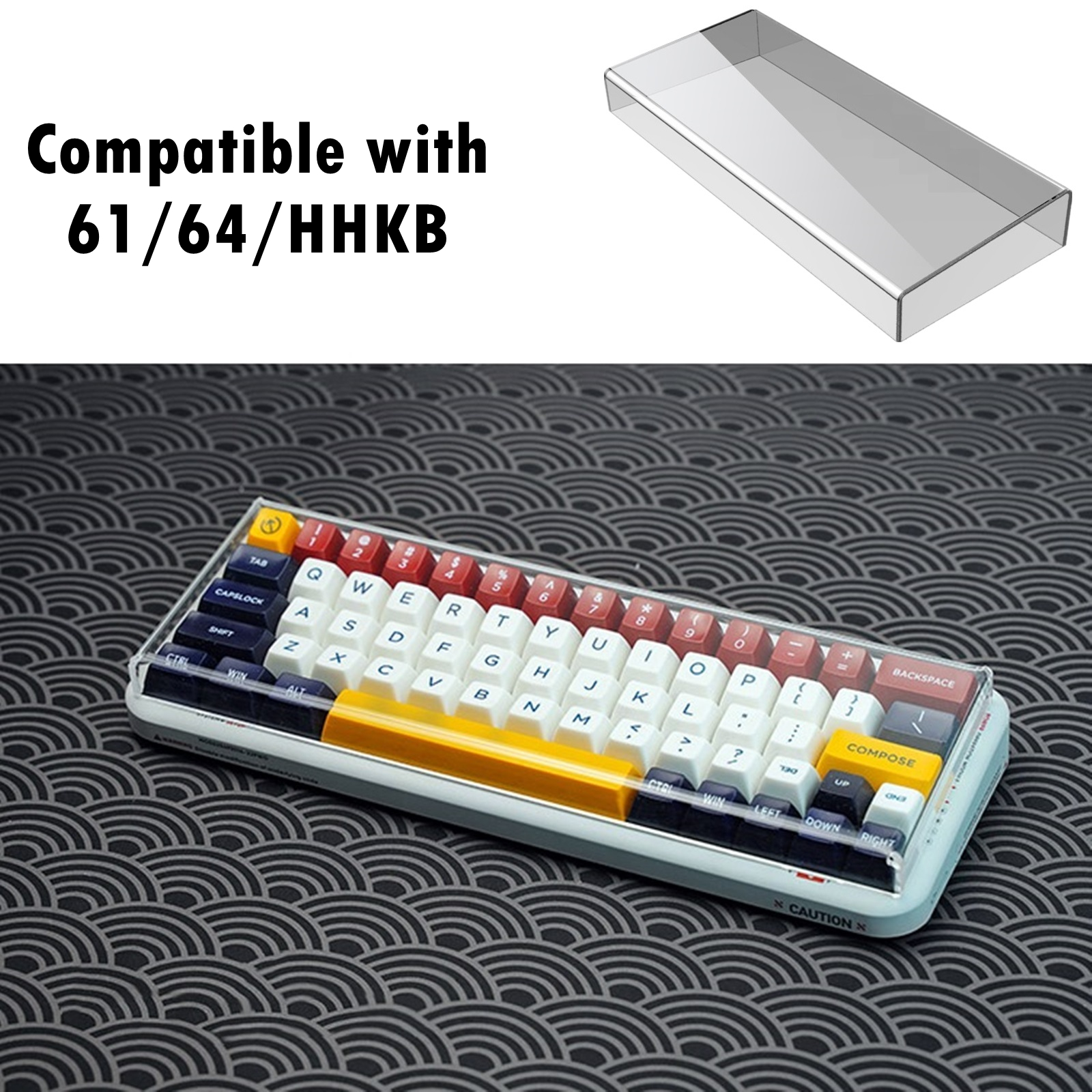 Acrylic Keyboard Dust Cover Durable Protection Dustproof Premium Desktop Keyboard Accessories Transparent Protector for Home