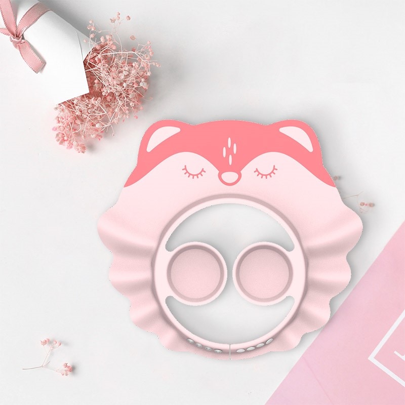 Söt babyschampokeps babyschampo artefakt baby shower badkeps justerbar söt tecknad barnduschhatt för babyvård