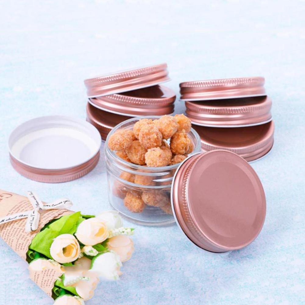 10pcs/lot 70mm Mason Jar Lids Eco-friendly Drinking Canning Covers Leakproof Screw-on Gripping Storage Caps For Wide Mouth Jars