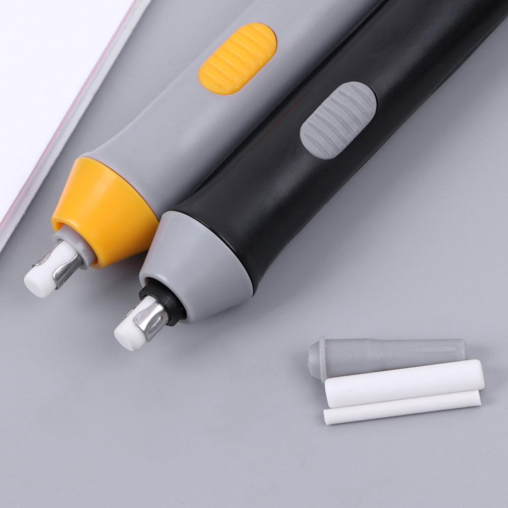 Electri Rubber Eraser Sketch Drawing Erasing Battery School Stationery Supplies