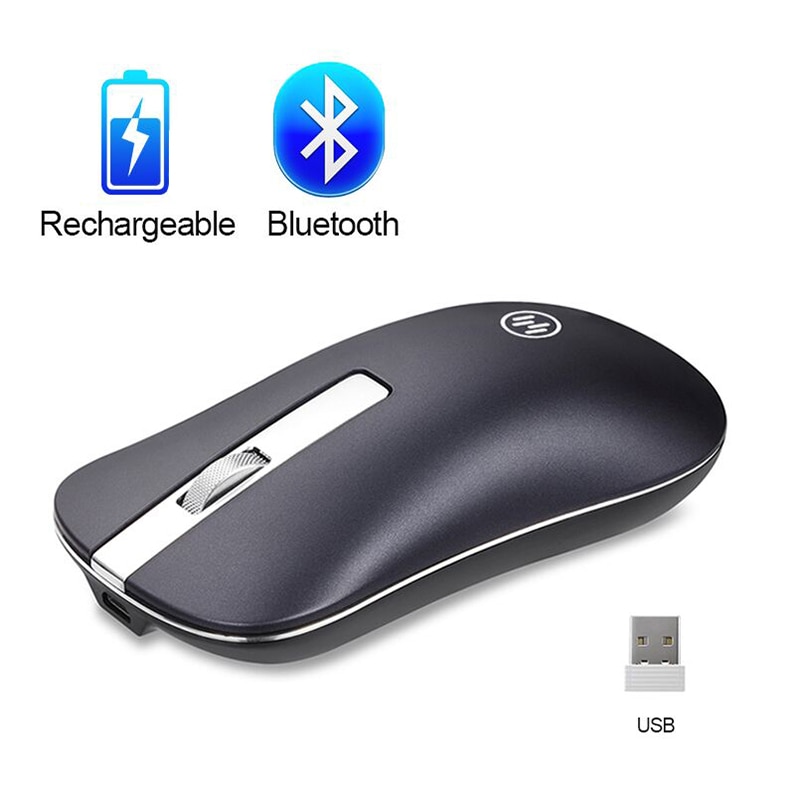 Bluetooth Draadloze Muis Stille Gaming Muis Oplaadbare Computer Muis Draadloze 2.4Ghz Ergonomische PC Muizen USB Mause voor Laptop