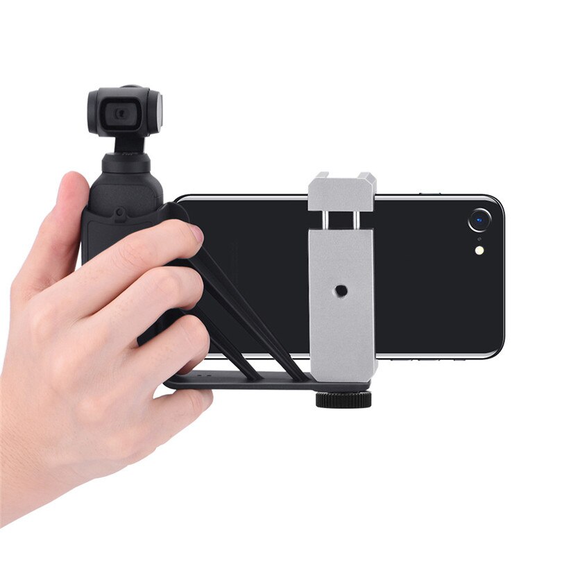 Smartphone Mount for DJI OSMO Pocket Gimbal - Plastic Handheld Holder - Non-Slip Grip