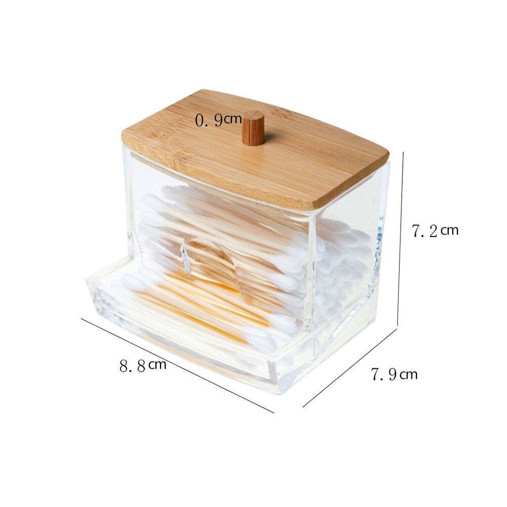 Acryl Wattenstaafjes Houder Transparant Wattenschijfje Opslag Stand Rack Organizer Box Cosmetische Make-Up Case Huishouden Sets: Style B