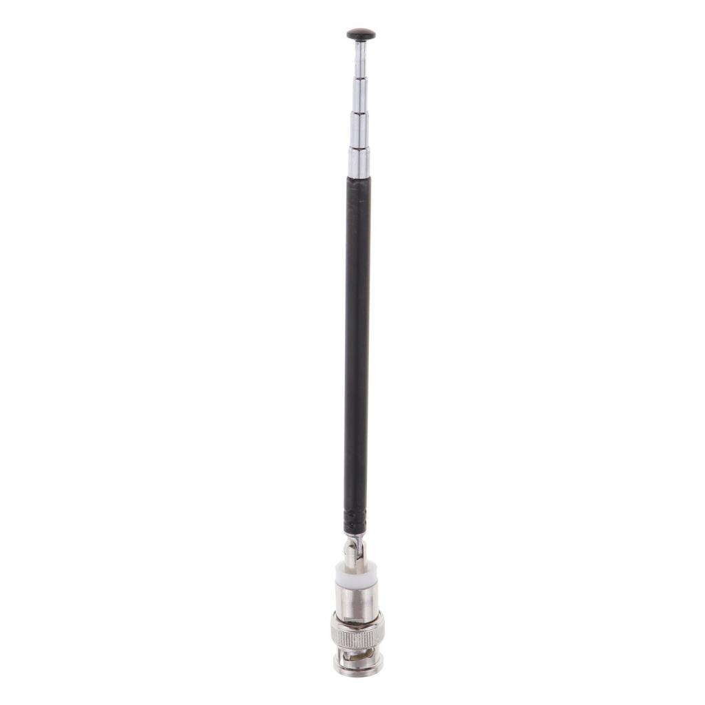 Extendable Telescopic Antenna BNC Connector For Wireless Microphone Receiver