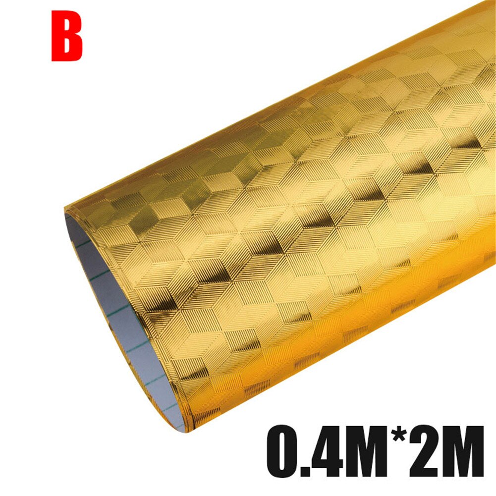 Kitchen Oil Proof Tile Sticker Anti-water Wallpaper Stickers Self Adhesive Kitchen Decor Accessories Stickers: Golden B / Large