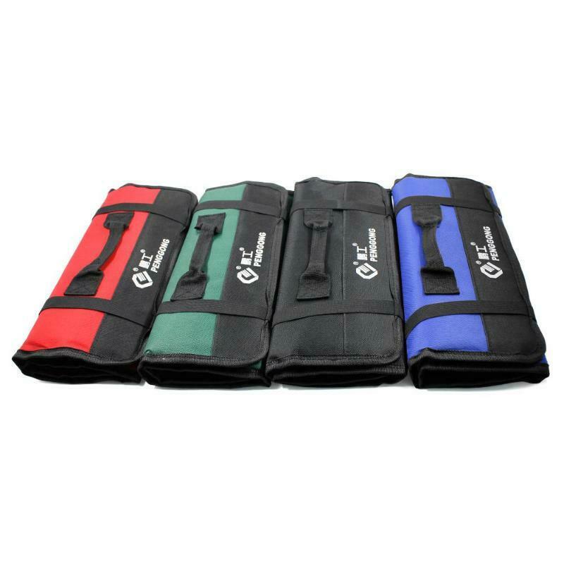 Auto Hardware Tool Roll Zakken Tang Schroevendraaier Spanner Case Pouch Red Bag Rollen Pocket Waterdichte Oxford Draagtas