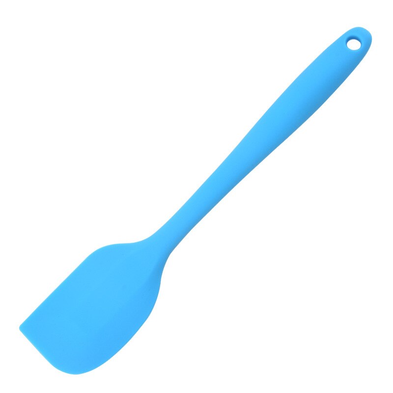 Soft Baking Spatula Multiple Color Silicone Baking Spatula Heat-Resistant Non-stick Cooking Kitchen Utensils Cake Brush Tools: blue 21.5x4cm