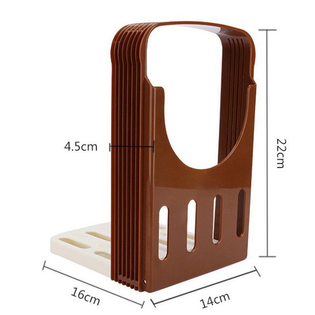 ABS Resin Bread Cutter Loaf Toast Slicer Coffee Color Practical Kitchen Slicing Guide Cutting Tool