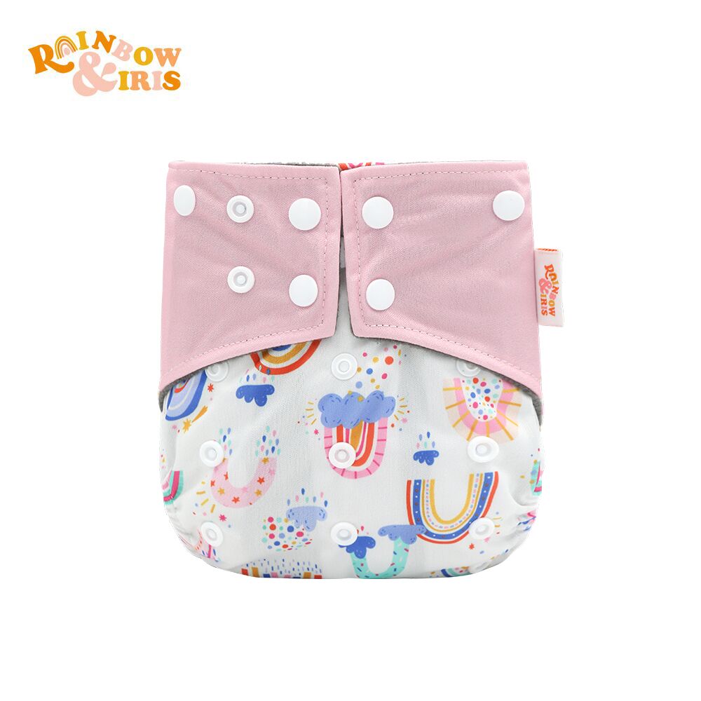 Rainbow&amp;Iris Waterproof Diapers Adjustable Baby Diaper Bamboo Charcoal Lined Diapers: Rainbow Land