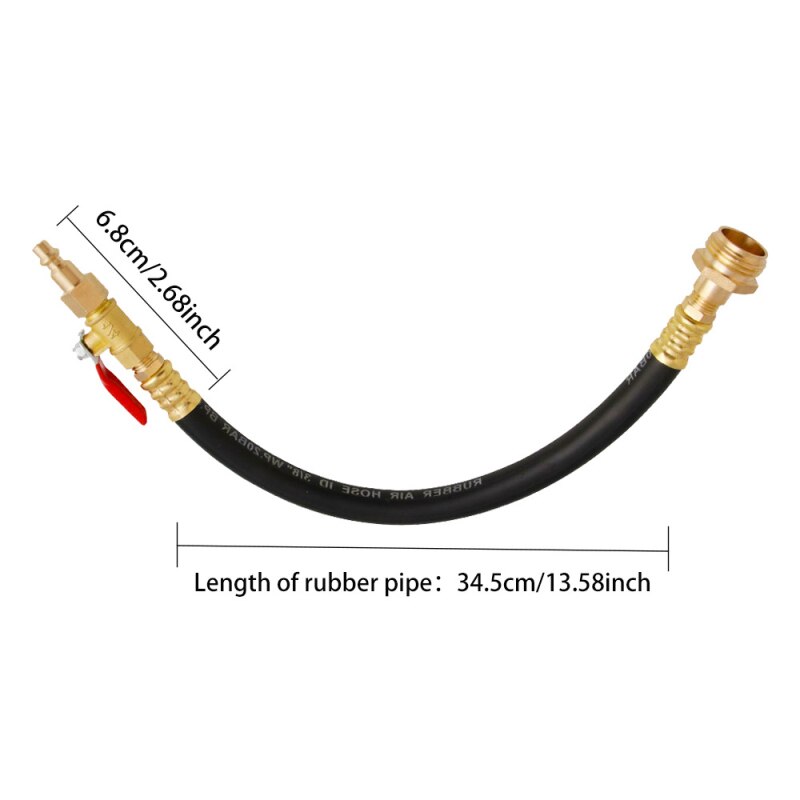 Rv Winterizing Kit Sprinkler Blowout Adapter Met Afsluitklep Voor Rv Camper Boot Camper Reizen Trailer
