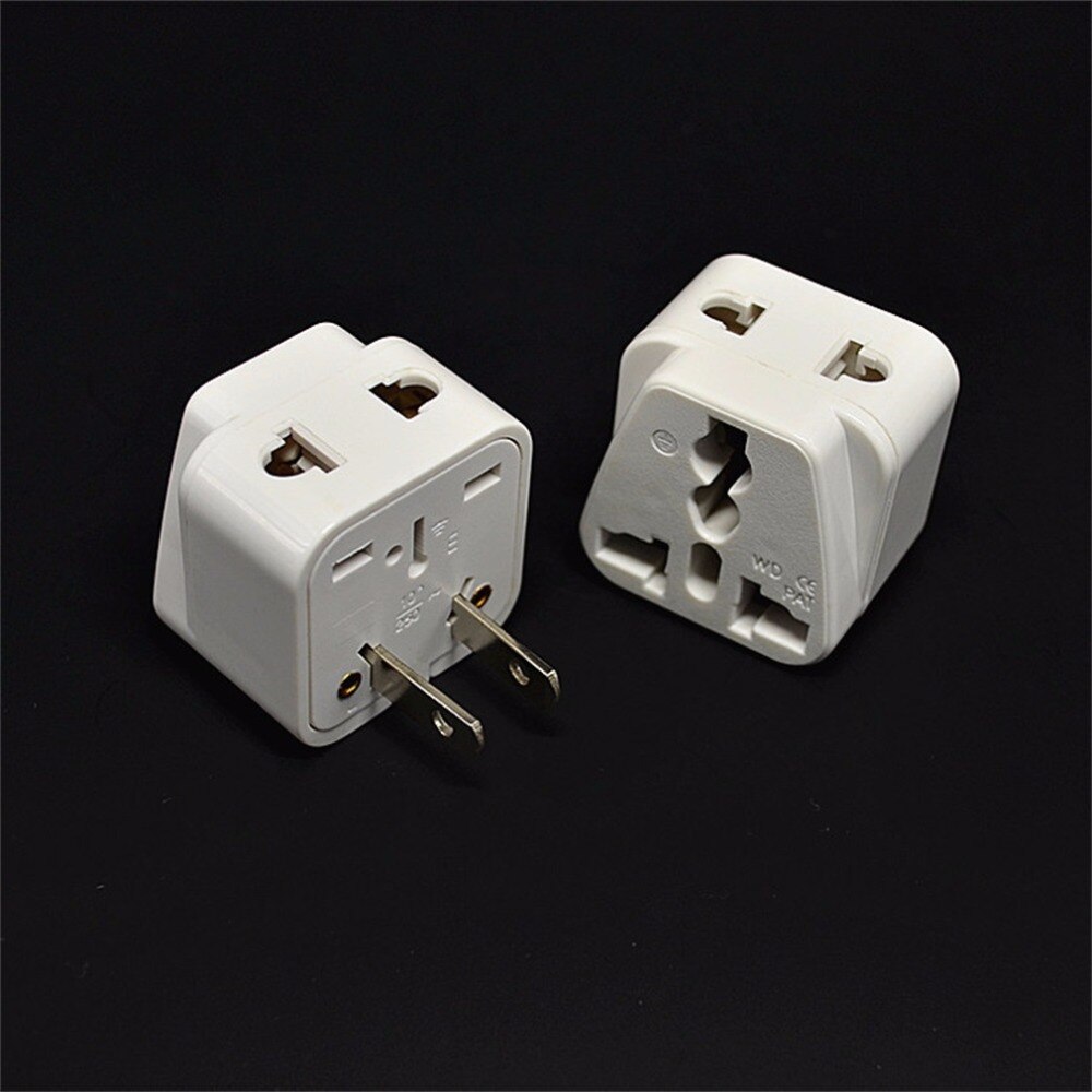 in Stock! 2 pin AC American USA Power Plug Adapter Travel Converter Australia UK USA EU