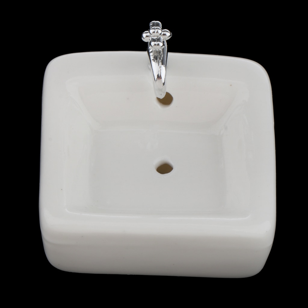 1:12 Bilancia in Miniatura di Lavaggio piazza Del Dispersore Del Bacino per La Casa Delle Bambole Bagno Forniture