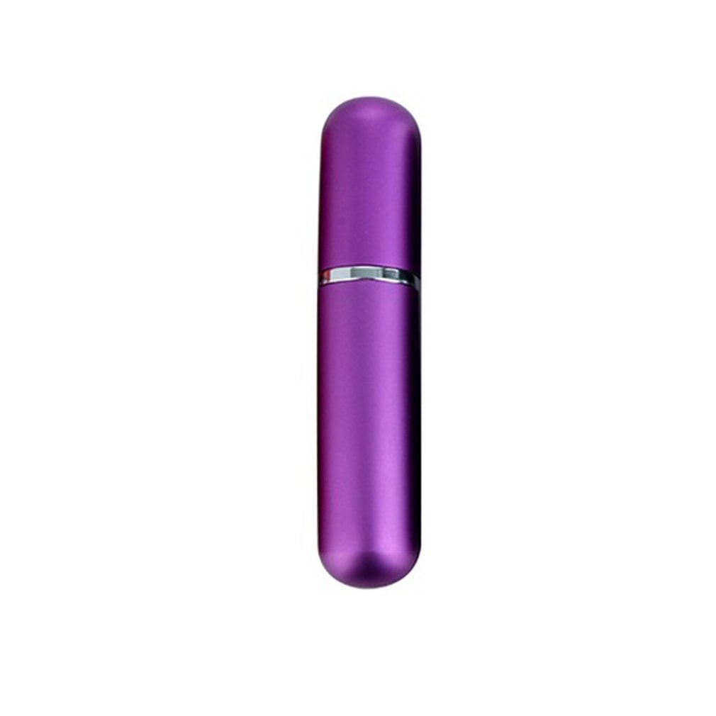 Mini vaporisateur rechargeable en aluminium, 5ml, atomiseur en Spray pour parfum, conteneur Portable, cosmétique, pour les voyages: purple