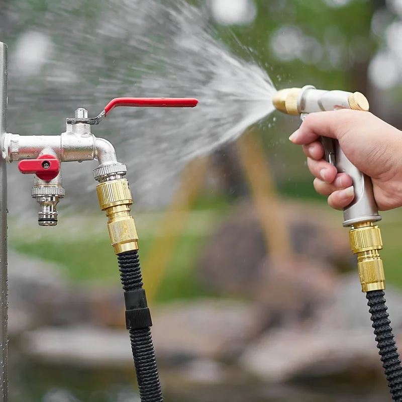 Garden Tools Brass Water Faucet 1/2" Outside & Inside Used Easy Turn On/Off Lever Handle Watering Supply Taps Ball Valve