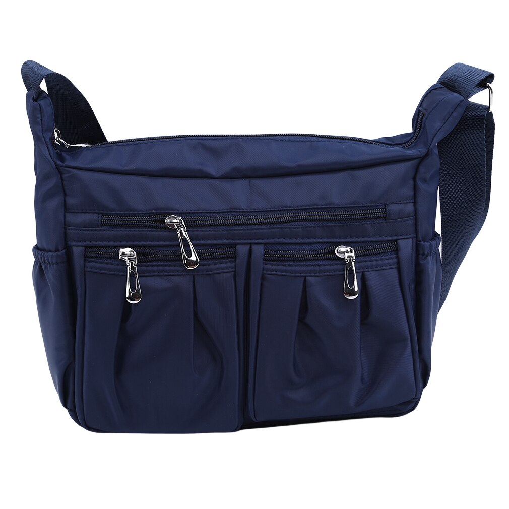 Nylon Diagonal Kreuz Tasche Jugend Casual Version Damen Große Kapazität Wasserdichte Schulter Tasche Einfarbig Tasche: blue