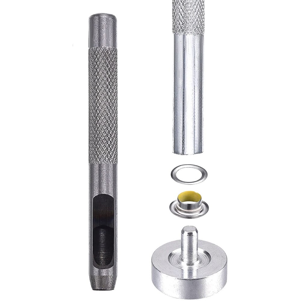 500 Sets Grommet Kit,Grommet Setting Tool Metal Eyelets Set With Install Tool Kit In Storage Box ,Leather Crafts DIY Projects