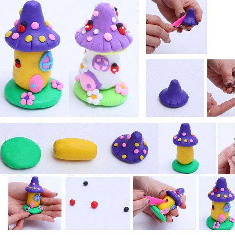 50 Colors Polymer Clay Light Soft Clay DIY Soft Molding Craft Oven Baking Clay Blocks Birthday for Kids Adult Safe Colorful