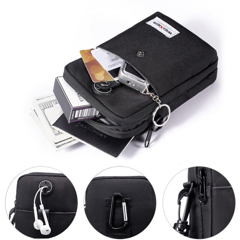 Riñonera de para hombre, bolso cruzado con bolsillo para teléfono, bolso de hombro para hombre joven, pequeño con solapa multifunción