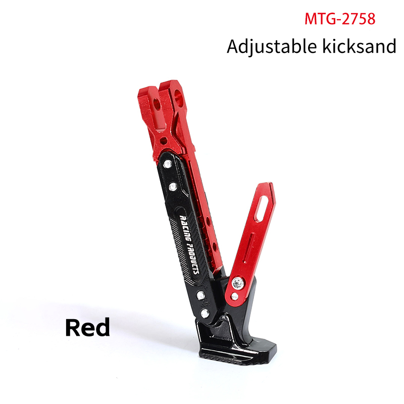 1 st Motorcycle Kickstand Parking Kick Stand Beugel Voet Side Statief Supportor Kruk Houder Crossmotor Motor Accessoires: Rood