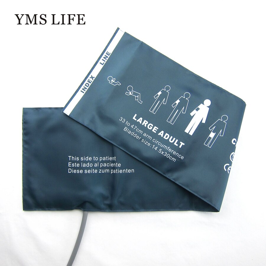 Extra large adult arm blood pressure cuff,single-tube, nylon oxford patient monitor nibp cuff