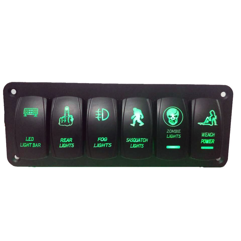 Blått led ljus båt bil rocker switch panel 12 ~ 24... – Vicedeal