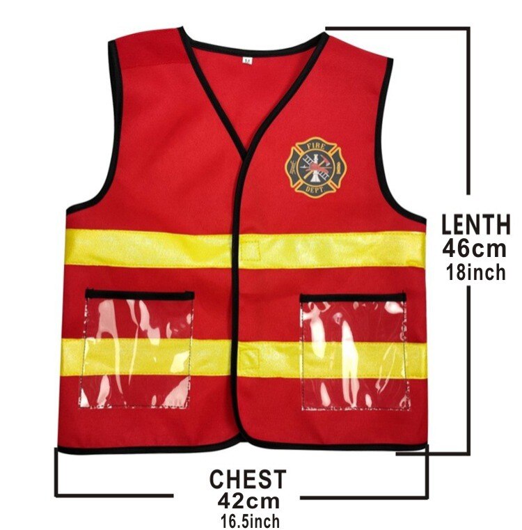 Barn brannmann uniform cosplay liten brannmann barn halloween kostyme