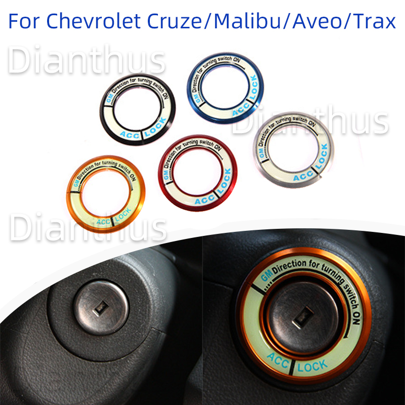 Voor Chevrolet Cruze/Malibu/Aveo/Trax Auto Contactslot Ring Cirkel Gat Cover Sticker Accessoires