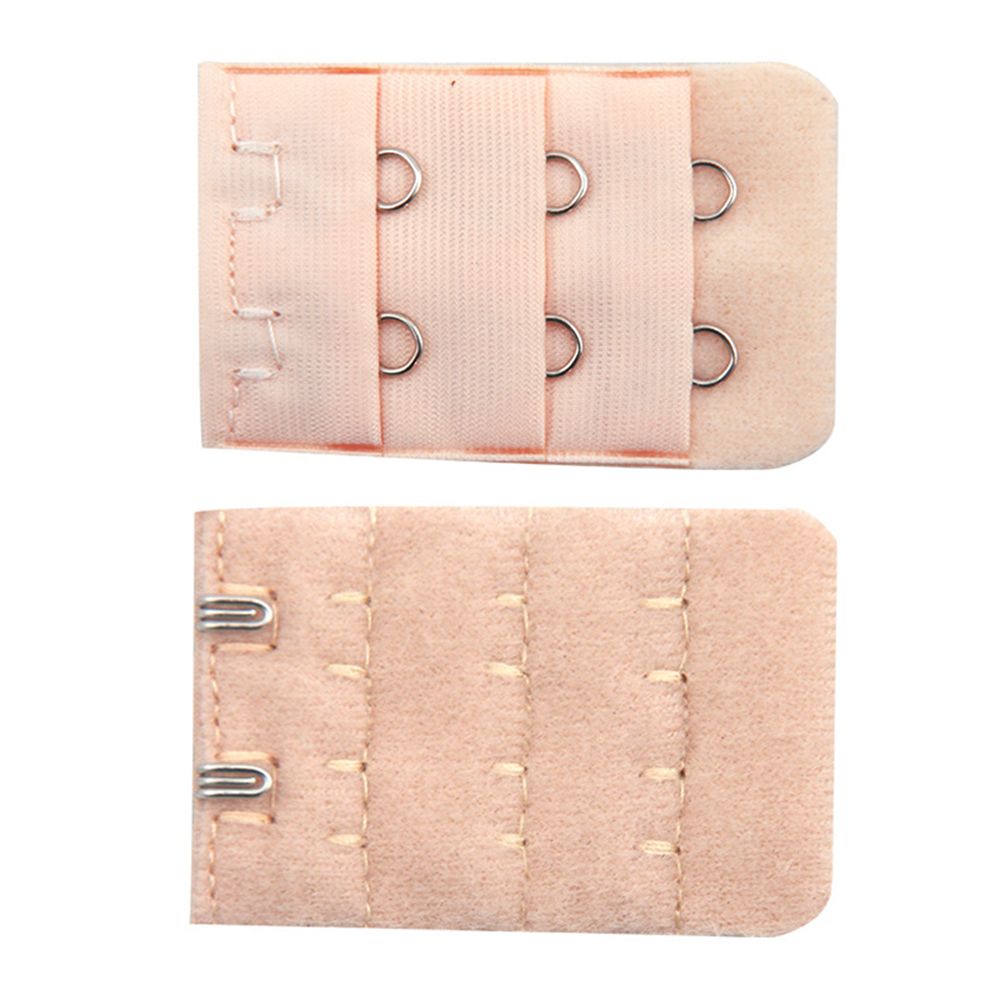 5pcs Bra Extenders Strap Buckle Extension 3 Rows 2 Hooks Clasp Straps Women Bra Strap Extender Sewing Intimates Accessories: beige