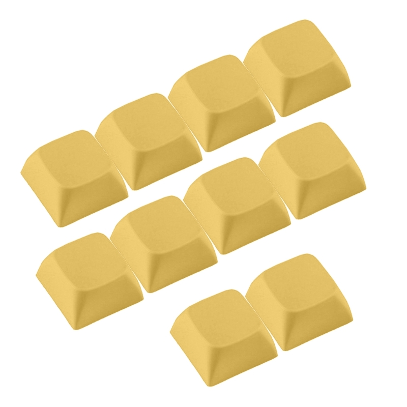 10pcs XDA2 Keycaps 1U Multi Color Pbt Keycap for Gaming Mechanical Keyboard Keycaps 1.6mm Thickness Blank Keycaps: Yellow