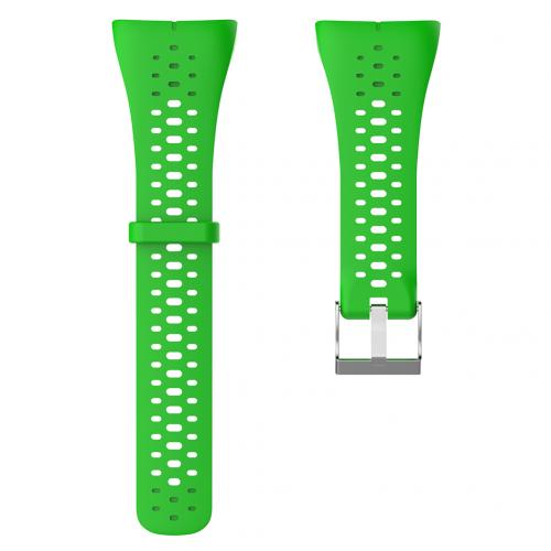 Correa de reloj de silicona hueca para deportes, pulsera inteligente Polar M400/430 GPS: green