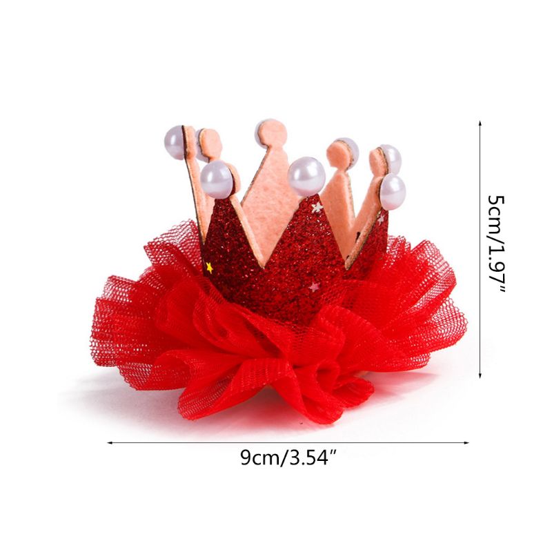 Bonito laço princesa coroa cão gato animal de estimação clipe de cabelo casamento festa de aniversário fotografia decoração suprimentos para animais de estimação presente para kitty filhote de cachorro