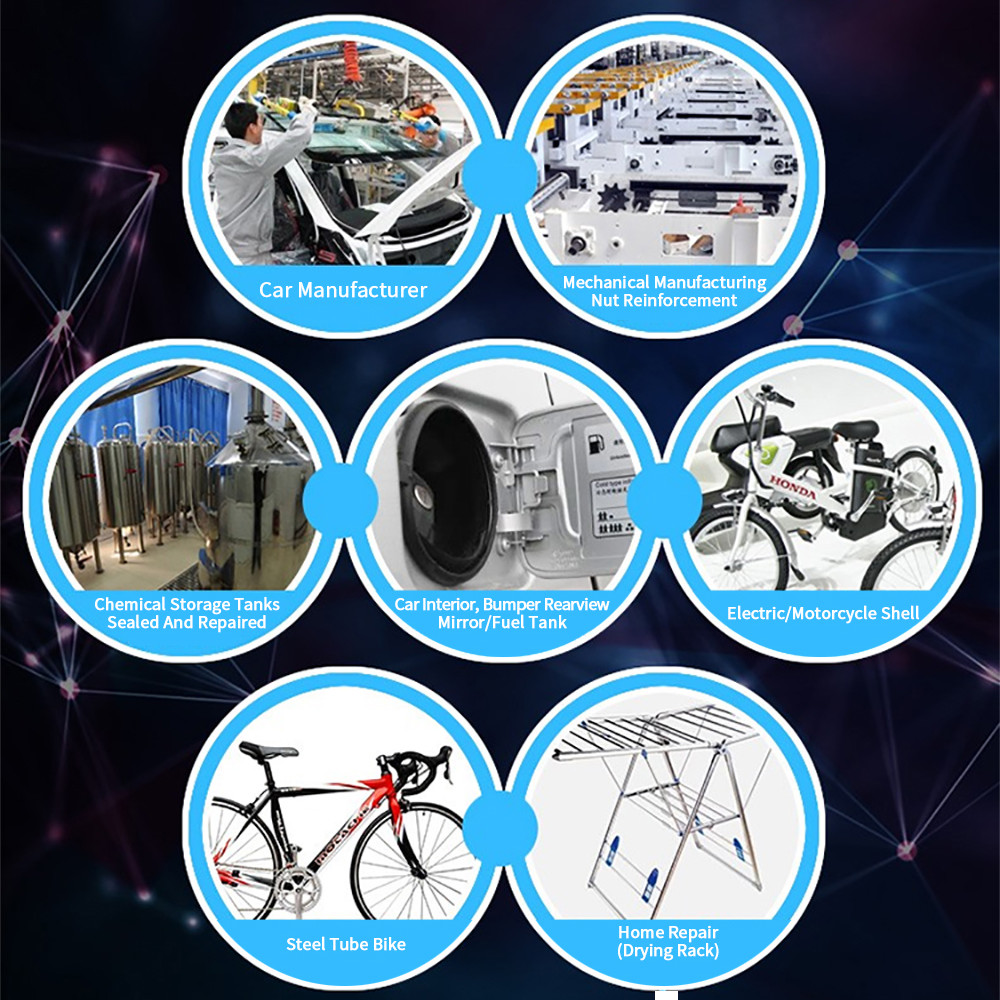 80g Quick-Drying A+B Glue Strong Adhesion Metal Iron Aluminum Wood Ceramic Tile Super Glue High Temperature 302 Welding Glue