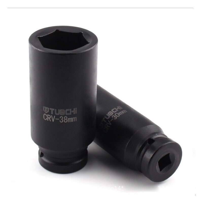 1/2 tums pneumatisk djuphylsa set 17-41mm förlänga sexkantsmetriska djupvägg luftadoptör slaghylsa cr-v autoreparationsnyckelverktyg