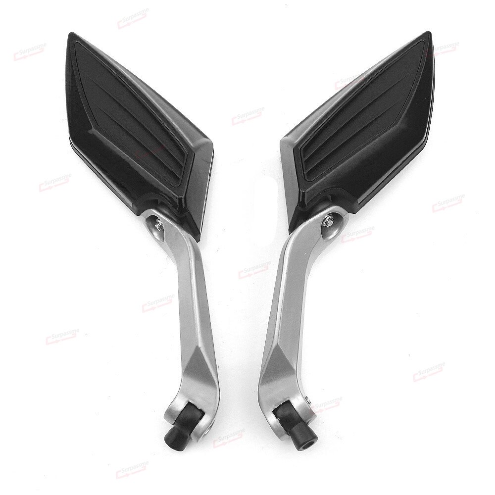 For Suzuki GSX 600 F GSR 600 750 Bandit 650 125 Universal Motorcycle Rearview Mirror Cafe Racer Scooter Aluminum Side Mirrors: Black