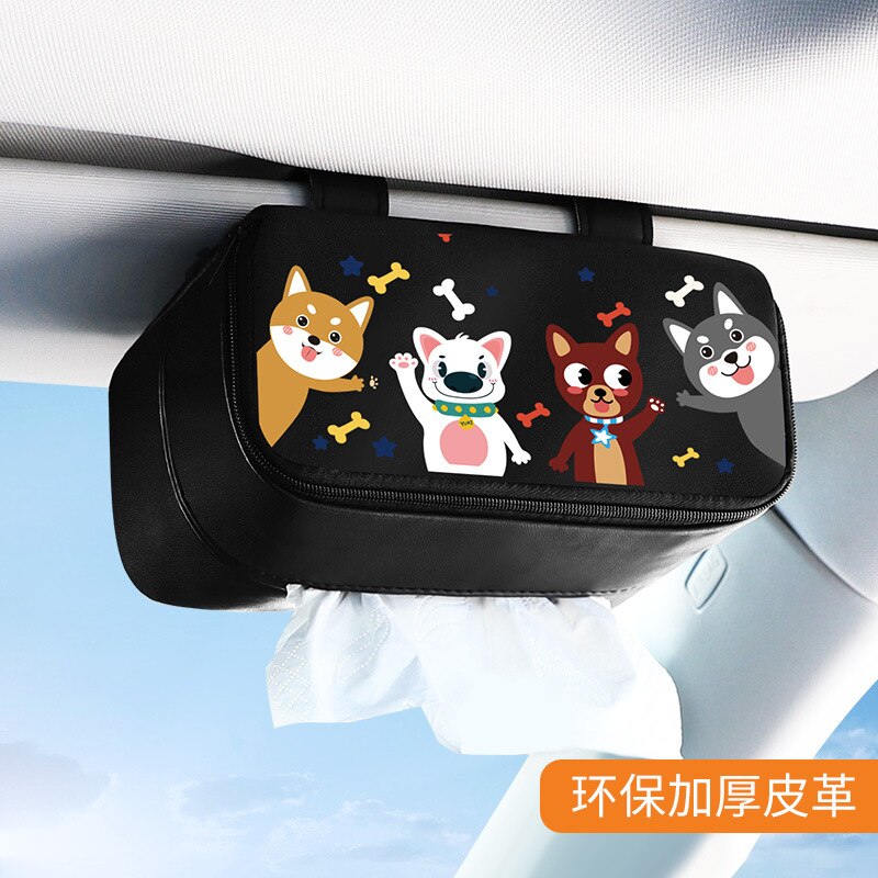 Car Paper Box Sun Visor Car Tissue Cover Hanging Car Tissue Box Car Interior Decoration Supplies Cartoon Modeling: Wang Xing Team