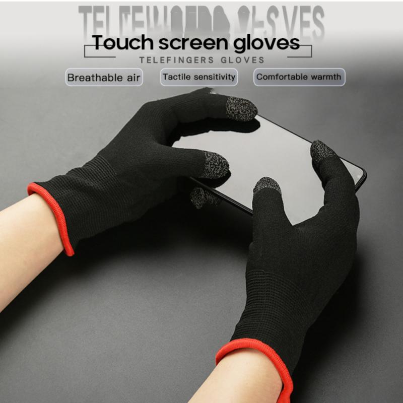 Winter Warm And Breathable Game Controller Sweat Proof Gaming Finger Gloves Non-Scratch Sleeve Sensitive Nylon Mobile Touch