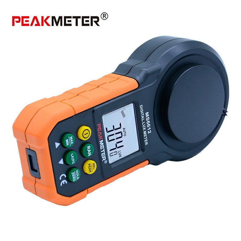 Peakmeter  ms6612 digital luxmeter 200,000 lux lysmåler test spektre auto rækkevidde på verdensplan lysbelysning måling