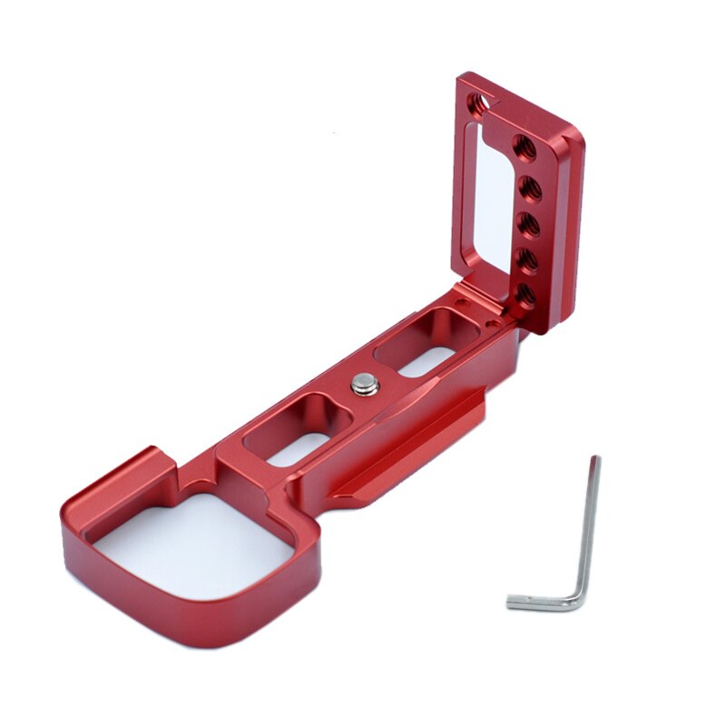 Quick Release L Plate Holder Hand Grip for SONY A6400 A6100 ILCE-6400 camera Tripod Bracket for Benro Arca Swiss Tripod Head: Red