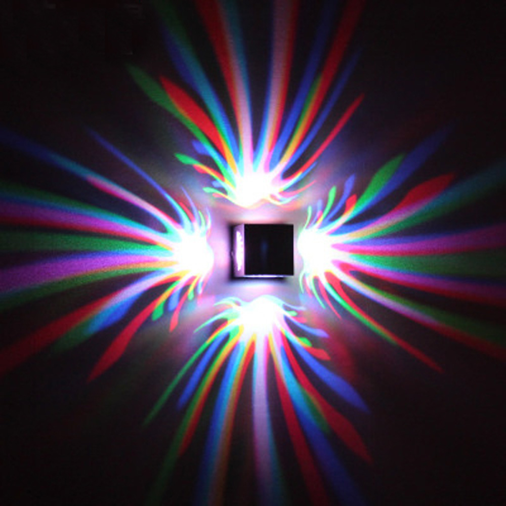 Modern RGB Led Wall Lamp, 3W Dimmable LED WALL LIGHT, Remote Control Surface Install Ceiling Lamp,for Aisle Corridor Porch