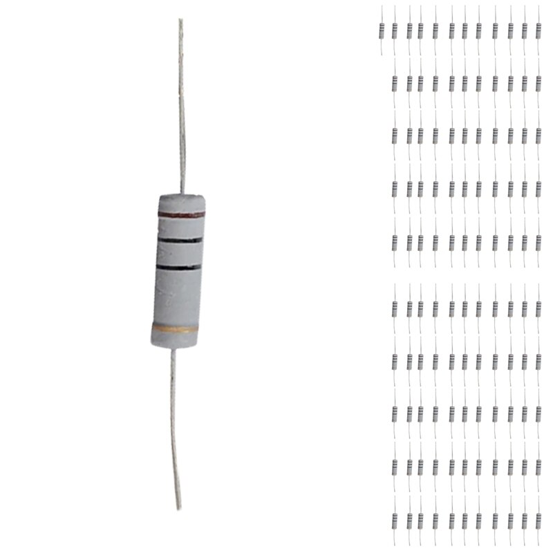 112Pcs 5W 5% 1R-1M 56Valuesx2 Carbon Film Resistor Kit Metal Oxide