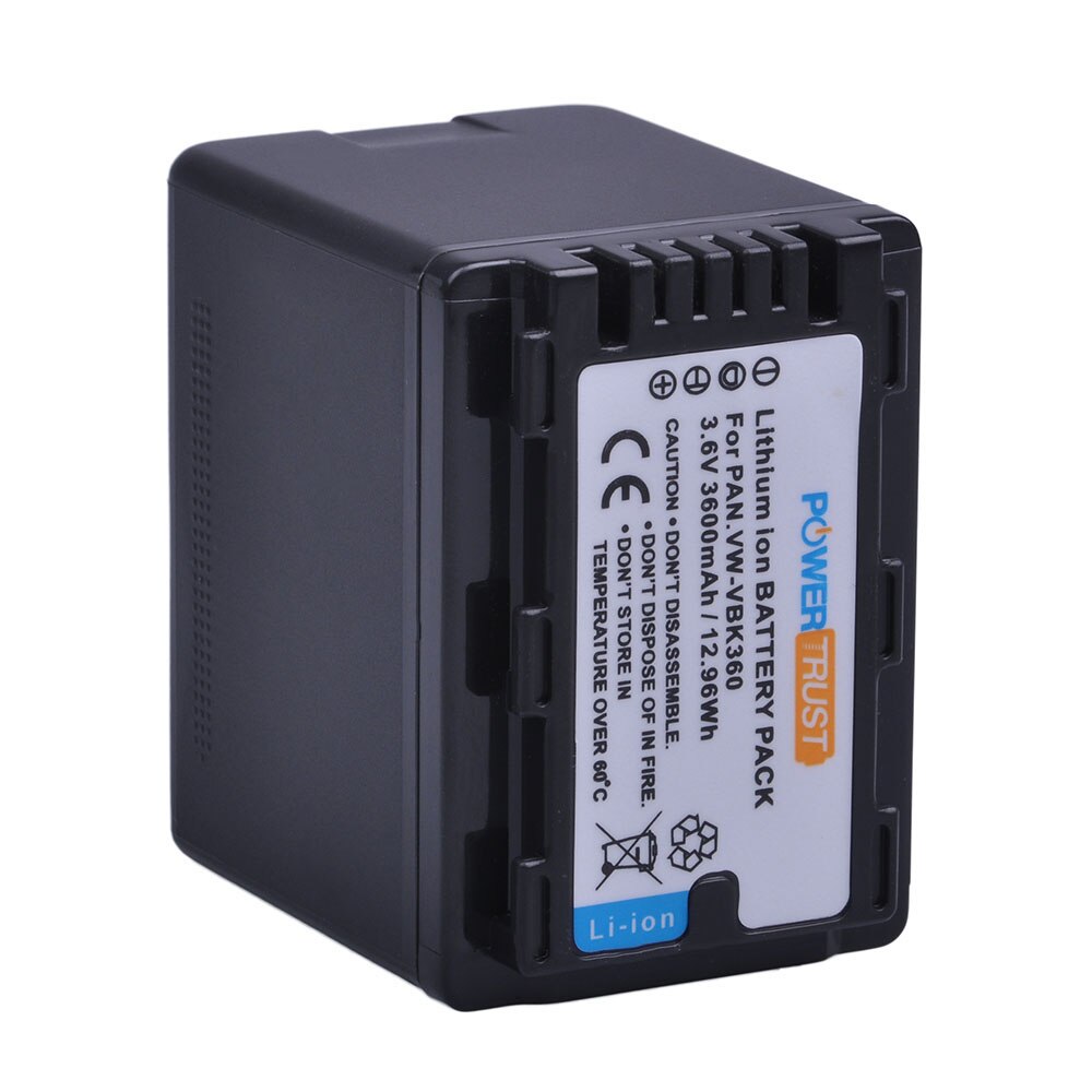 1x 3600mAh VW-VBK360 VW VBK360 VBK360 Battery and Charger for Panasonic HDC-HS80 SD40 SD60 SD80 SDX1 SDR-H100 H85 H95 HS60 HS80